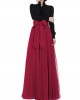 Bow Belt Solid Color Mesh Tulle Pleated High Waist Women Maxi Skirt