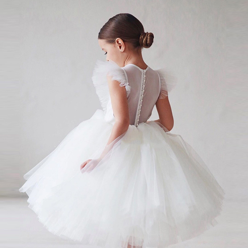 【2Y-11Y】Girl Sweet Ruffled Layered Tulle Splicing Princess Dress - 3609 【2Y-11Y】Girl Sweet Ruffled Layered Tulle Splicing Princess Dress - 3609