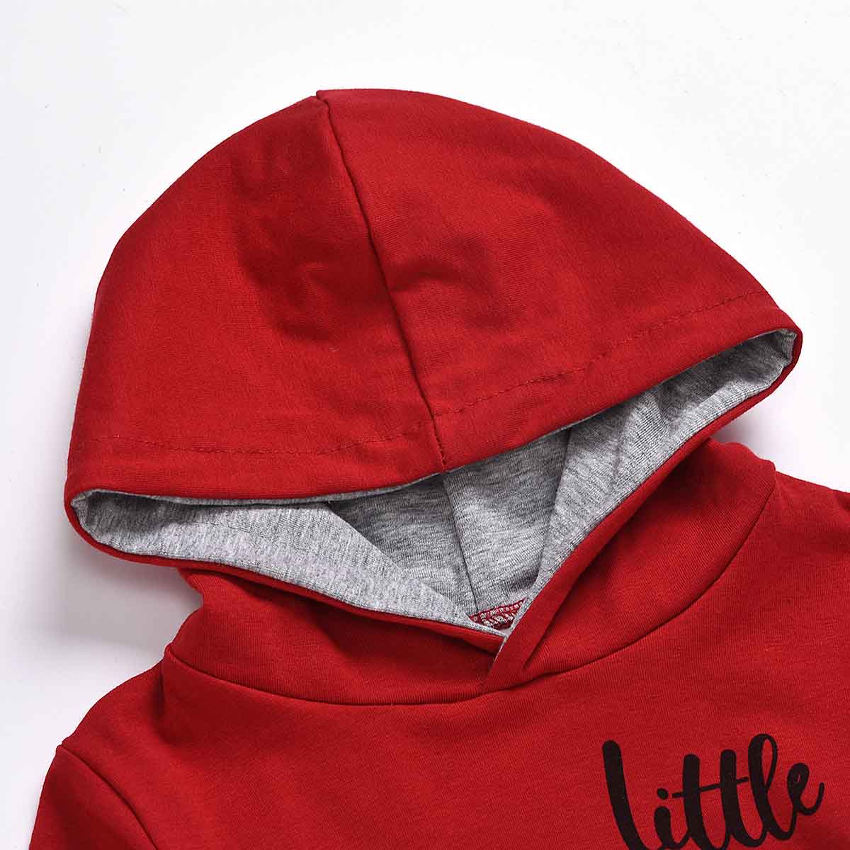 【12M-7Y】Boys Letter Print Hooded Long Sleeve Sweatshirt And Pants Set - 3488 【12M-7Y】Boys Letter Print Hooded Long Sleeve Sweatshirt And Pants Set - 3488