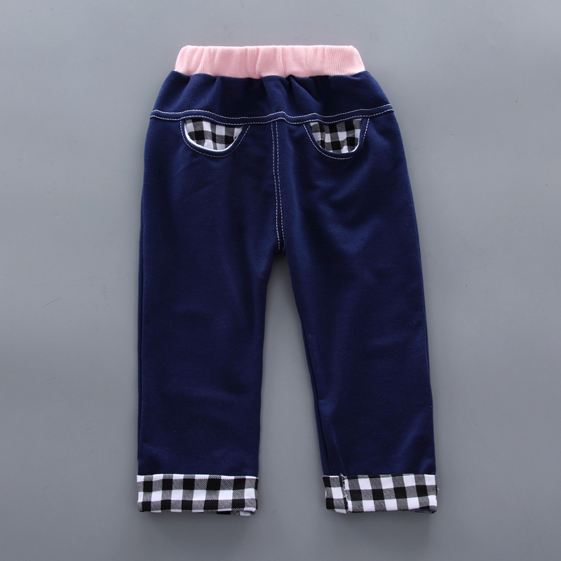 【12M-5Y】Kids Clothes Fashion Plaid spliced Sweatshirt Pants Set (SHOES NOT INCLUDE)- 3483