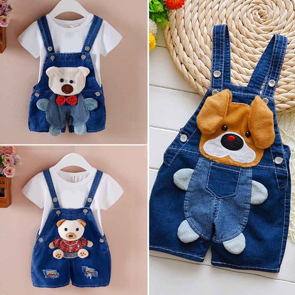 【12M-4Y】Kid Cartoon Denim Overalls(Only Overalls) - 9201 【12M-4Y】Kid Cartoon Denim Overalls(Only Overalls) - 9201