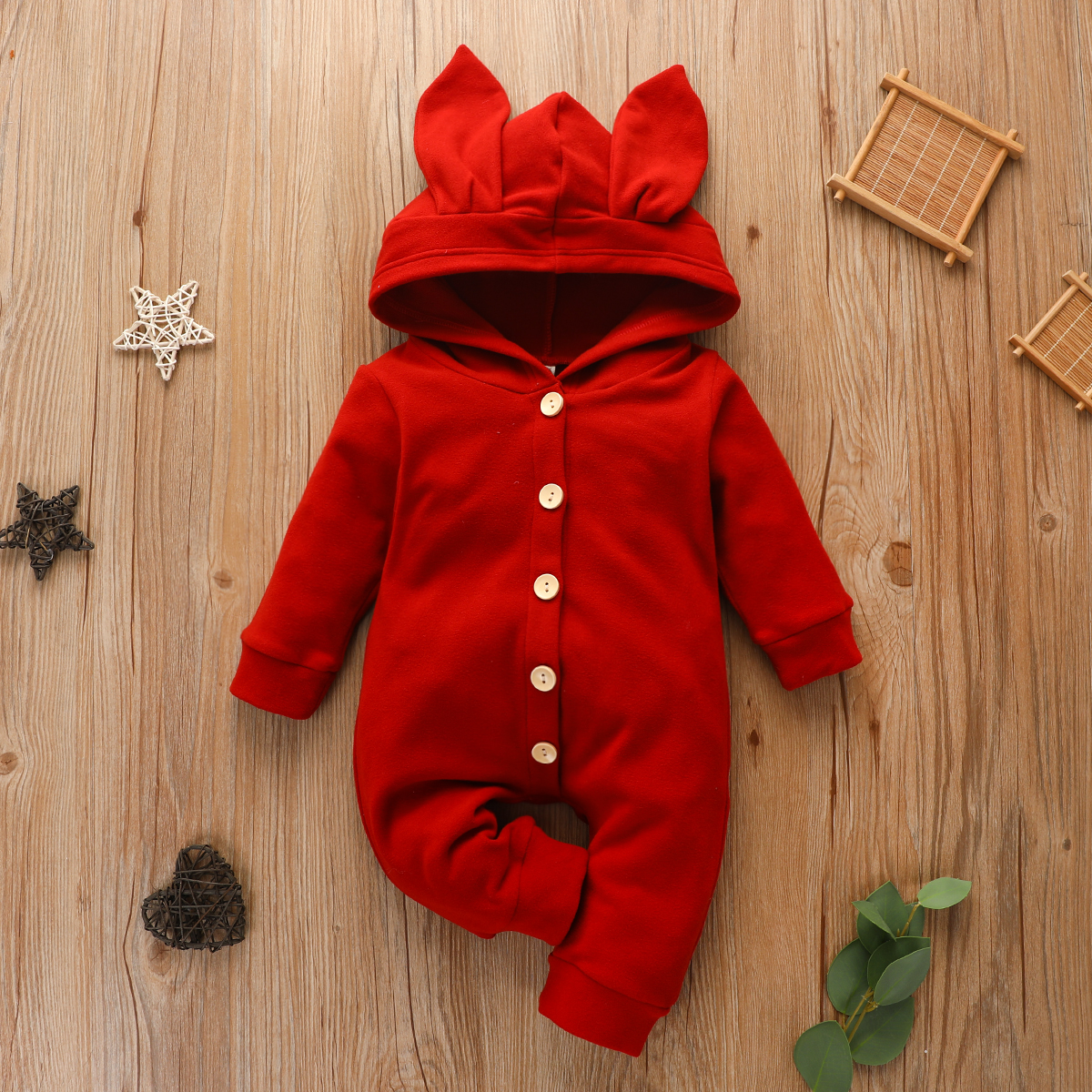 【0M-12M】Baby Cute Hooded Romper 【0M-12M】Baby Cute Hooded Romper