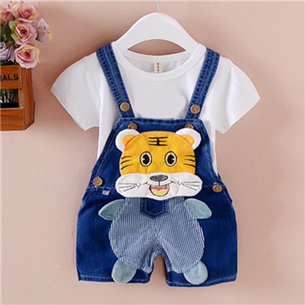 【12M-4Y】Kid Cartoon Denim Overalls(Only Overalls) - 9201 【12M-4Y】Kid Cartoon Denim Overalls(Only Overalls) - 9201
