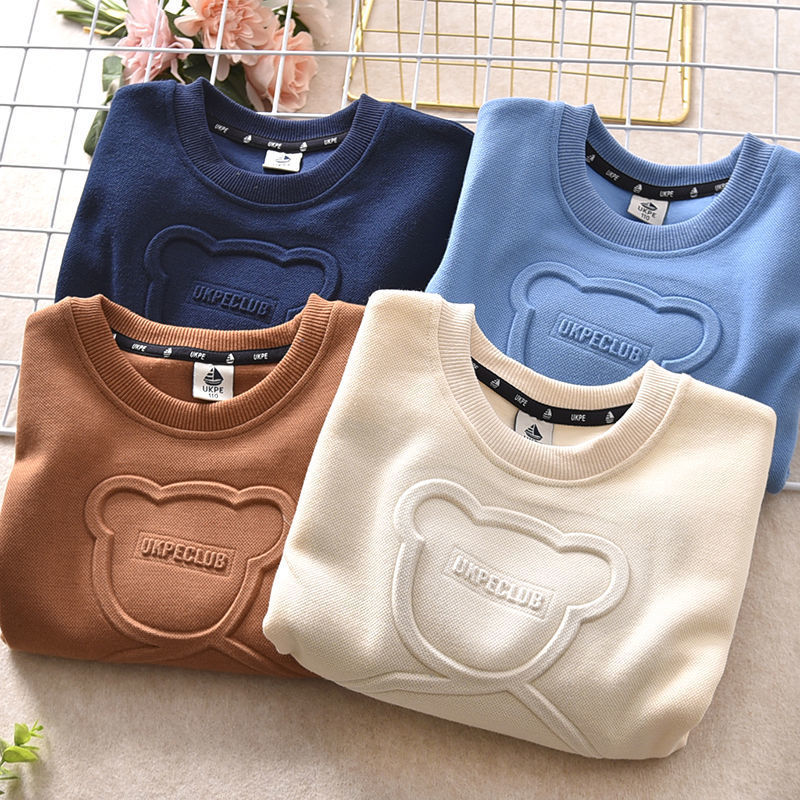 【12M-13Y】Kids Casual Cute Bear Pattern Round Neck Long Sleeve Sweatshirt - 4109 【12M-13Y】Kids Casual Cute Bear Pattern Round Neck Long Sleeve Sweatshirt - 4109