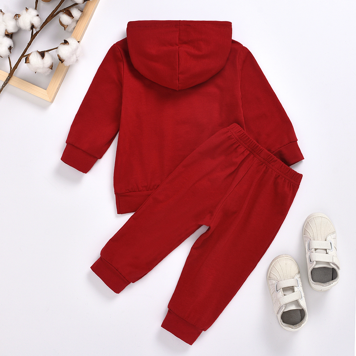 【12M-7Y】Boys Letter Print Hooded Long Sleeve Sweatshirt And Pants Set - 3488 【12M-7Y】Boys Letter Print Hooded Long Sleeve Sweatshirt And Pants Set - 3488