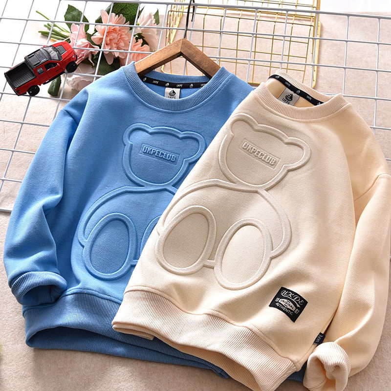 【12M-13Y】Kids Casual Cute Bear Pattern Round Neck Long Sleeve Sweatshirt - 4109 【12M-13Y】Kids Casual Cute Bear Pattern Round Neck Long Sleeve Sweatshirt - 4109