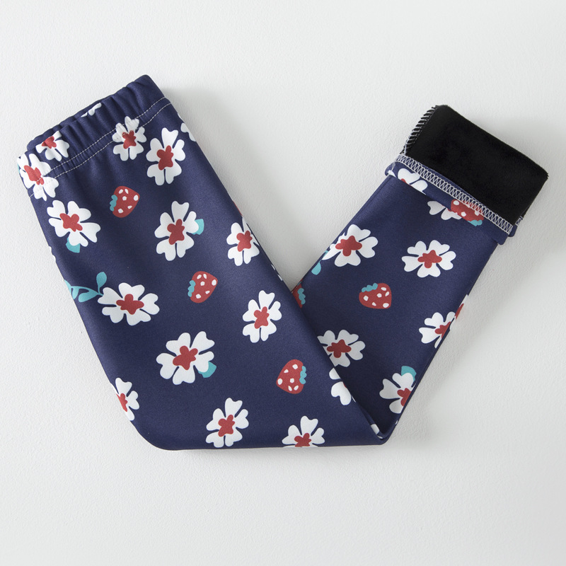 【2Y-13Y】Girls Casual Butterfly & Houndstooth & Flowers Fleece Leggings 【2Y-13Y】Girls Casual Butterfly & Houndstooth & Flowers Fleece Leggings