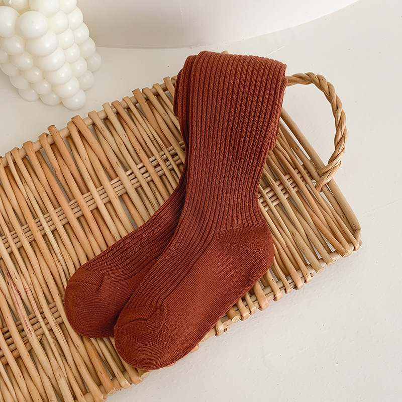 【18M-8Y】Girls Fashionable Solid Color Cotton Comfortable Pantyhose 【18M-8Y】Girls Fashionable Solid Color Cotton Comfortable Pantyhose