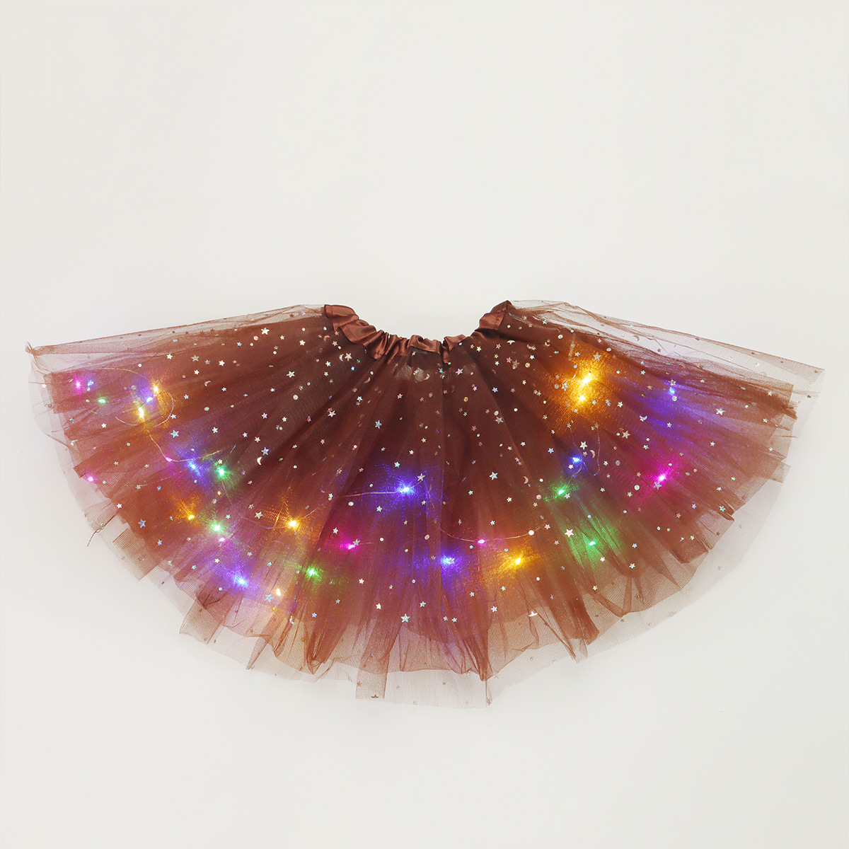 【18M-7Y】Girl LED Glowing Mesh Skirt 【18M-7Y】Girl LED Glowing Mesh Skirt