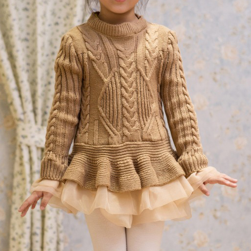 【2Y-8Y】Girl Sweet Long Sleeve Sweater - 33250 【2Y-8Y】Girl Sweet Long Sleeve Sweater - 33250