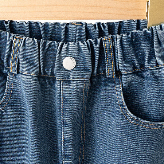 【3Y-12Y】Girls Fashion Star Embroidered Blue Jeans 【3Y-12Y】Girls Fashion Star Embroidered Blue Jeans