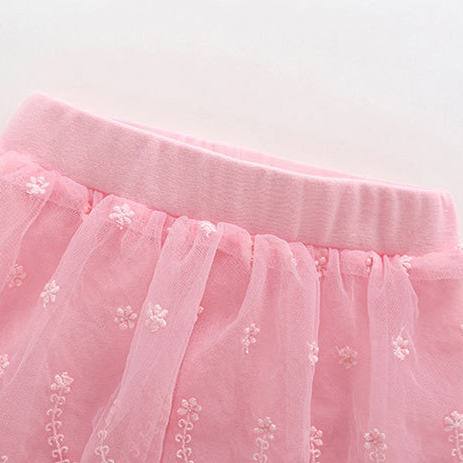 【18M-6Y】Girls Cute Floral Embroidered Lace Skirt Fake Two Piece Leggings 【18M-6Y】Girls Cute Floral Embroidered Lace Skirt Fake Two Piece Leggings