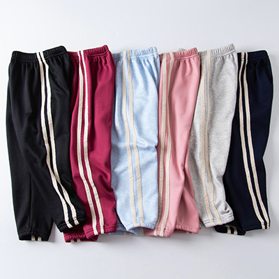 【2Y-13Y】Boys And Girls Fashion Casual Webbing Fleece Pants 【2Y-13Y】Boys And Girls Fashion Casual Webbing Fleece Pants