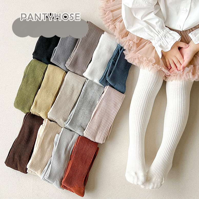 【18M-8Y】Girls Fashionable Solid Color Cotton Comfortable Pantyhose 【18M-8Y】Girls Fashionable Solid Color Cotton Comfortable Pantyhose
