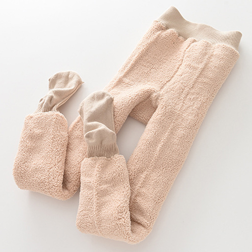 【1Y-11Y】Girls Cute Floral Embroidery Thickened Fleece Pantyhose 【1Y-11Y】Girls Cute Floral Embroidery Thickened Fleece Pantyhose