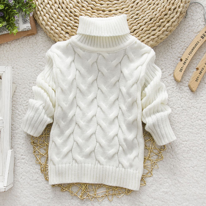 【12M-8Y】Toddler Kids Fashion Solid Color Long Sleeve Funnel Neck Sweater 【12M-8Y】Toddler Kids Fashion Solid Color Long Sleeve Funnel Neck Sweater