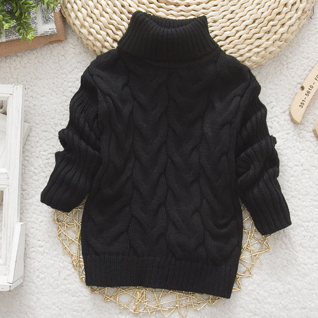 【12M-8Y】Toddler Kids Fashion Solid Color Long Sleeve Funnel Neck Sweater 【12M-8Y】Toddler Kids Fashion Solid Color Long Sleeve Funnel Neck Sweater