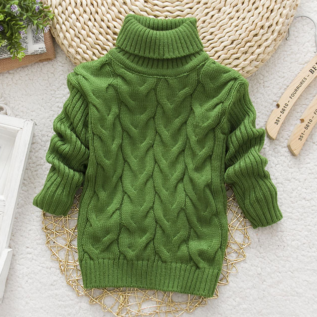 【12M-8Y】Toddler Kids Fashion Solid Color Long Sleeve Funnel Neck Sweater 【12M-8Y】Toddler Kids Fashion Solid Color Long Sleeve Funnel Neck Sweater
