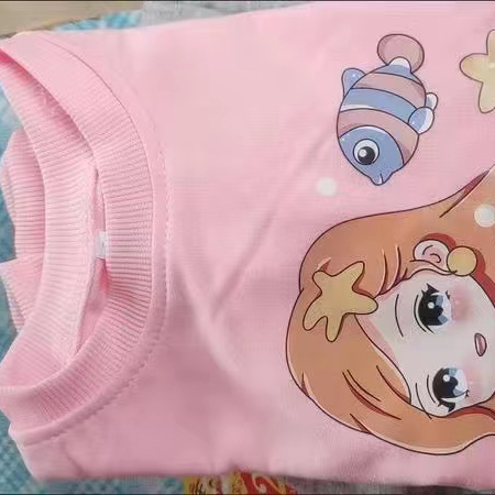 【18M-11Y】2-piece Girls Cute Mermaid Print Sweatshirt And Pants Set - 34287 【18M-11Y】2-piece Girls Cute Mermaid Print Sweatshirt And Pants Set - 34287