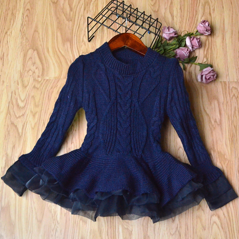 【2Y-8Y】Girl Sweet Long Sleeve Sweater - 33250 【2Y-8Y】Girl Sweet Long Sleeve Sweater - 33250