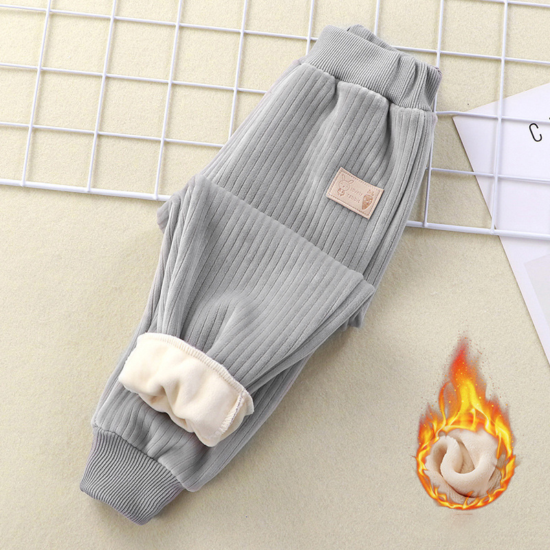 【12M-7Y】Kids Casual Fleece Thick Pants 【12M-7Y】Kids Casual Fleece Thick Pants