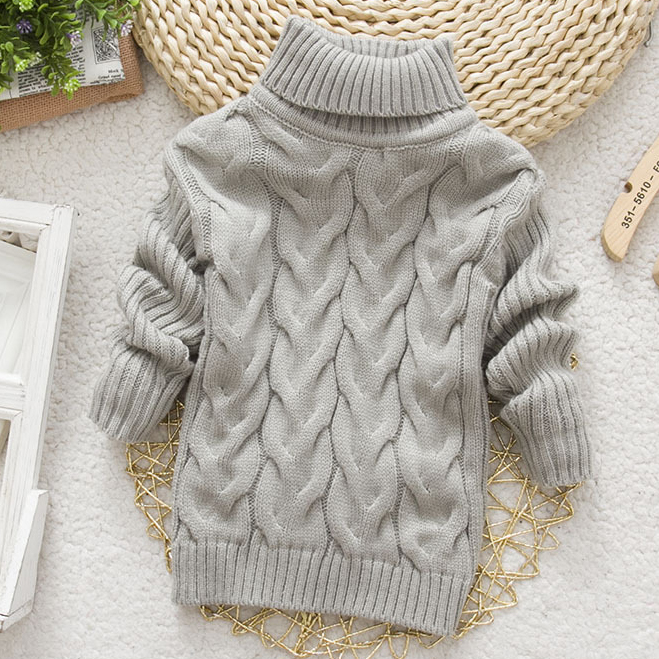 【12M-8Y】Toddler Kids Fashion Solid Color Long Sleeve Funnel Neck Sweater 【12M-8Y】Toddler Kids Fashion Solid Color Long Sleeve Funnel Neck Sweater