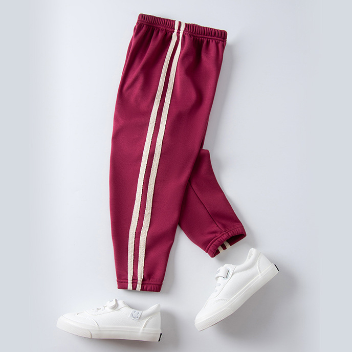 【2Y-13Y】Boys And Girls Fashion Casual Webbing Fleece Pants 【2Y-13Y】Boys And Girls Fashion Casual Webbing Fleece Pants