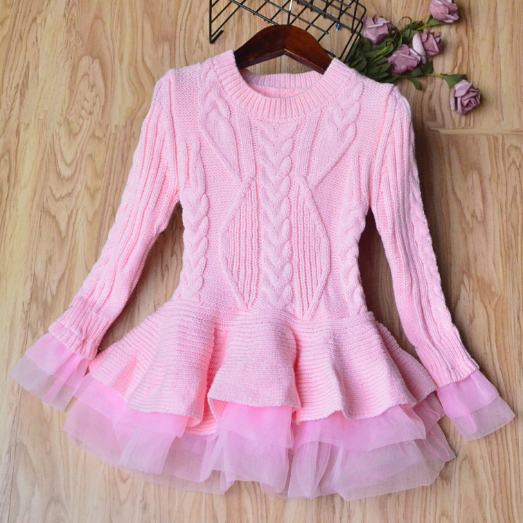 【2Y-8Y】Girl Sweet Long Sleeve Sweater - 33250 【2Y-8Y】Girl Sweet Long Sleeve Sweater - 33250
