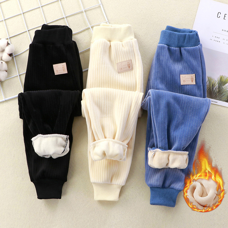 【12M-7Y】Kids Casual Fleece Thick Pants 【12M-7Y】Kids Casual Fleece Thick Pants
