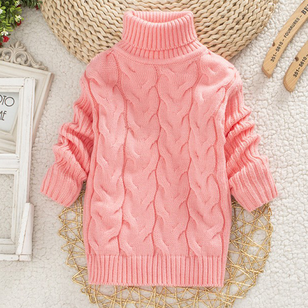 【12M-8Y】Toddler Kids Fashion Solid Color Long Sleeve Funnel Neck Sweater 【12M-8Y】Toddler Kids Fashion Solid Color Long Sleeve Funnel Neck Sweater