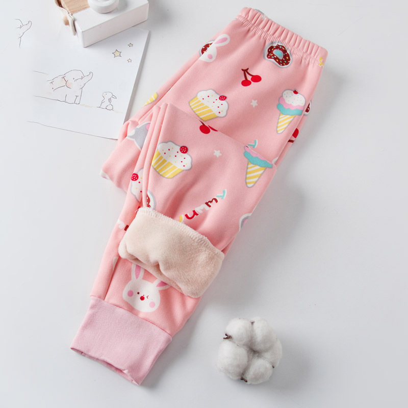【18M-13Y】Kids Casual Cartoon Print Fleece Pants 【18M-13Y】Kids Casual Cartoon Print Fleece Pants