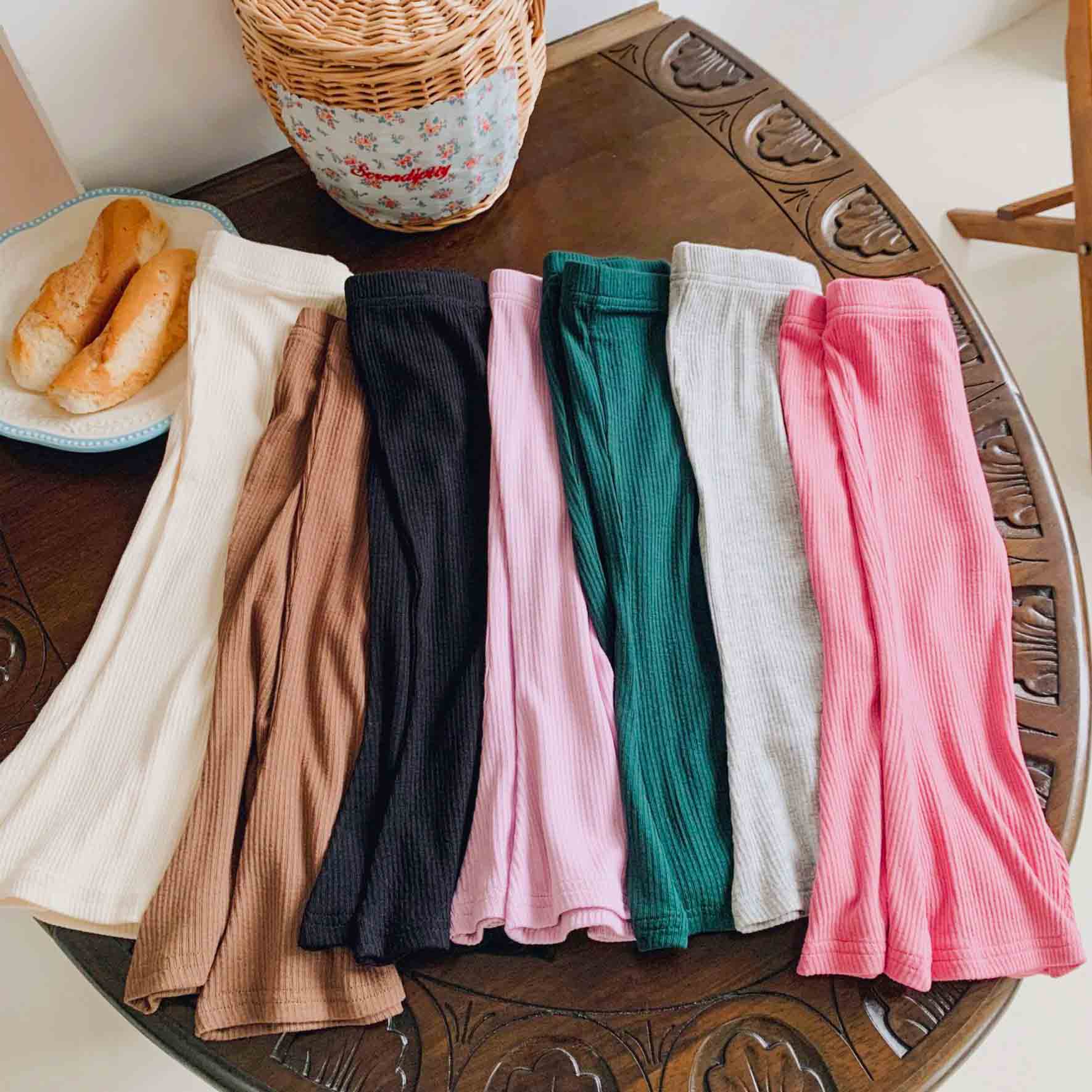 【18M-10Y】Girls Fashionable Solid Color Flared Pants 【18M-10Y】Girls Fashionable Solid Color Flared Pants