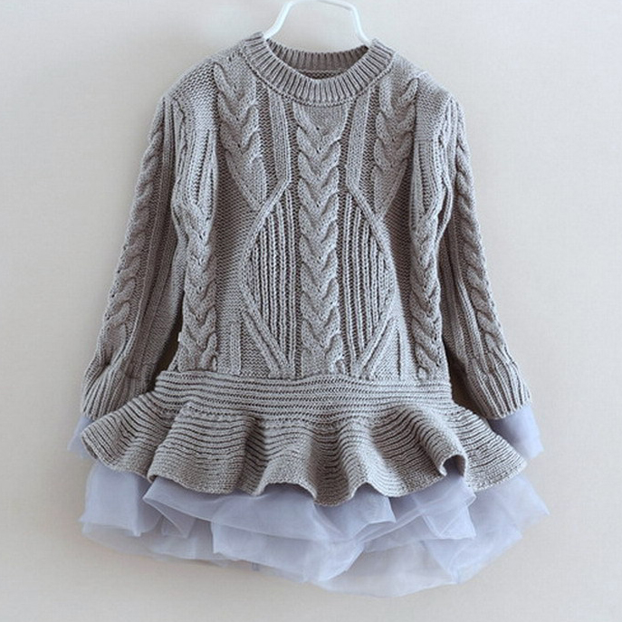 【2Y-8Y】Girl Sweet Long Sleeve Sweater - 33250 【2Y-8Y】Girl Sweet Long Sleeve Sweater - 33250