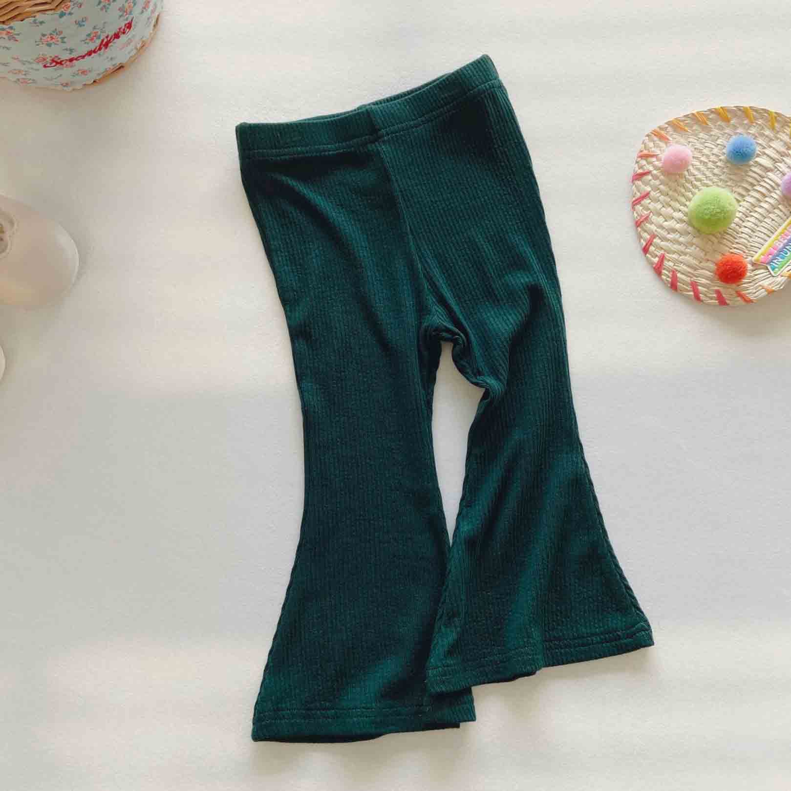 【18M-10Y】Girls Fashionable Solid Color Flared Pants 【18M-10Y】Girls Fashionable Solid Color Flared Pants