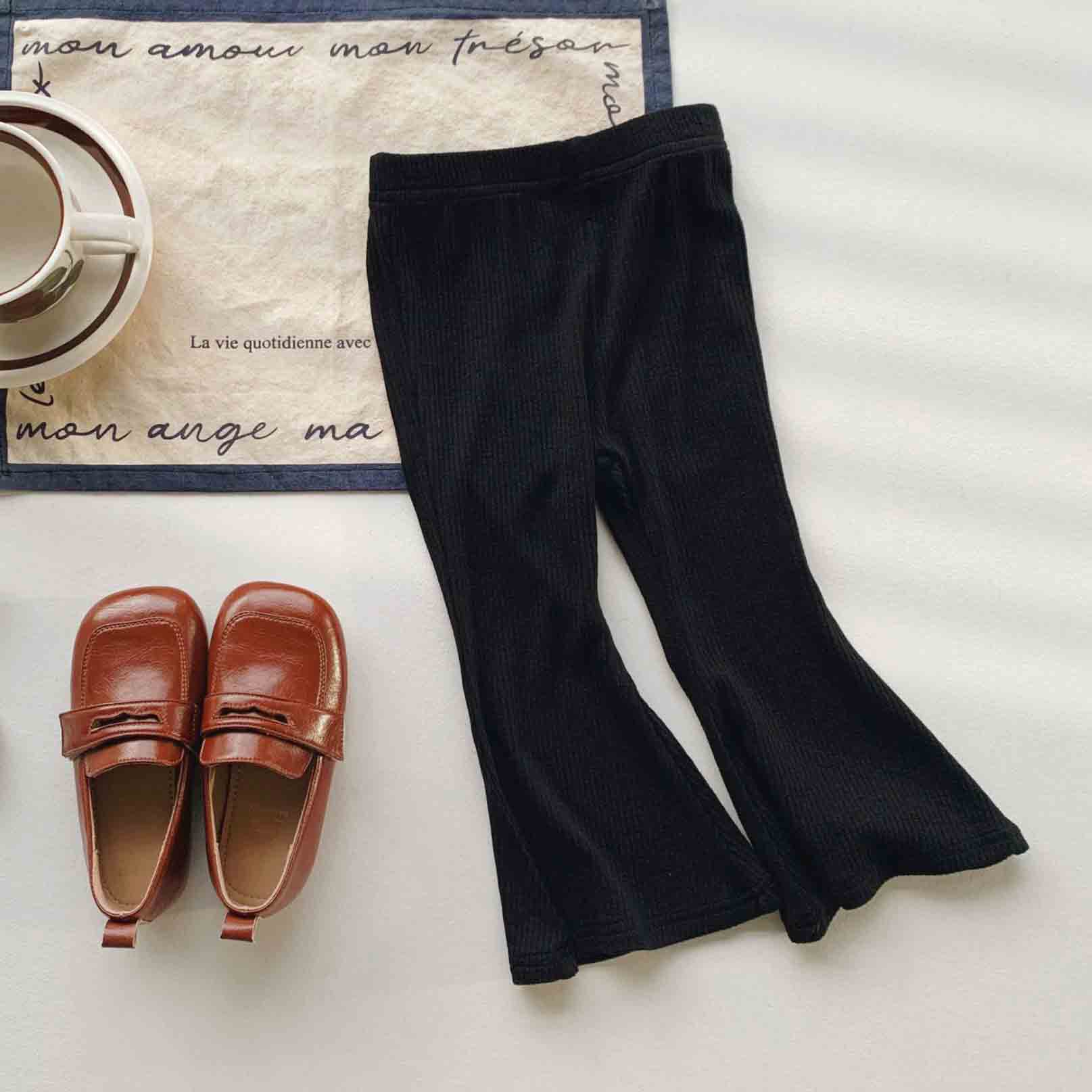 【18M-10Y】Girls Fashionable Solid Color Flared Pants 【18M-10Y】Girls Fashionable Solid Color Flared Pants