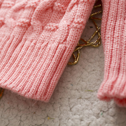 【18M-8Y】Kids Bear Pattern High Neckline Sweater - 3107 【18M-8Y】Kids Bear Pattern High Neckline Sweater - 3107