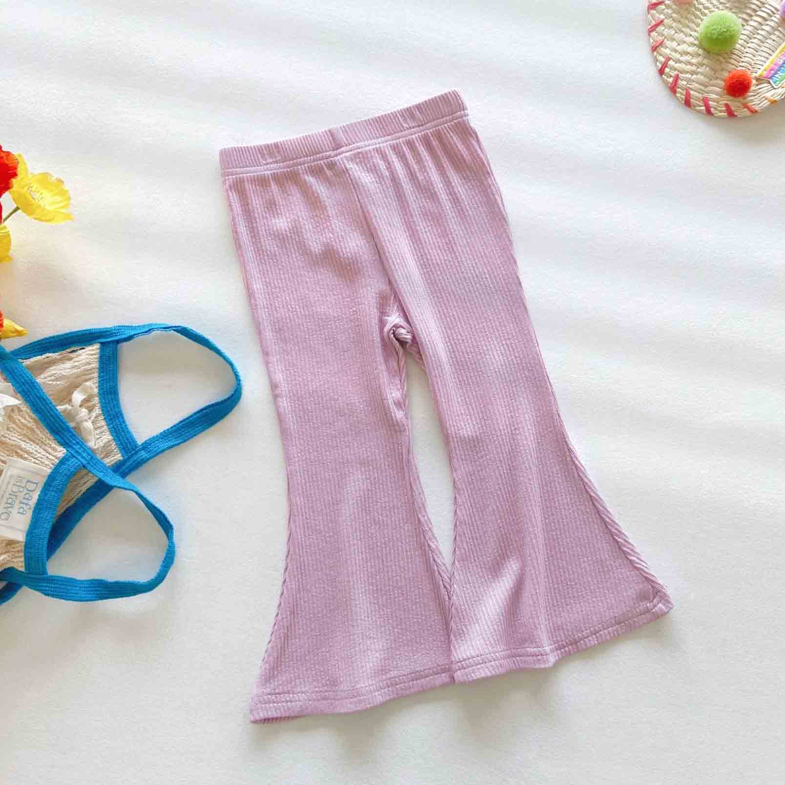 【18M-10Y】Girls Fashionable Solid Color Flared Pants 【18M-10Y】Girls Fashionable Solid Color Flared Pants