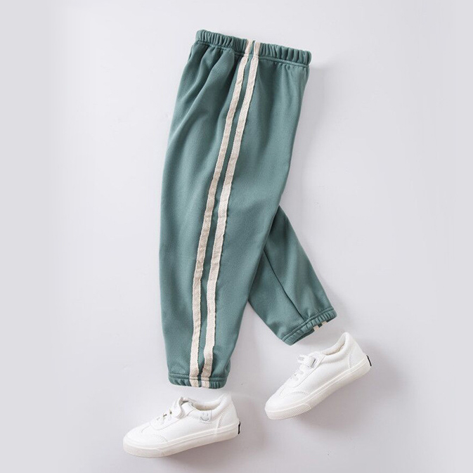 【2Y-13Y】Boys And Girls Fashion Casual Webbing Fleece Pants 【2Y-13Y】Boys And Girls Fashion Casual Webbing Fleece Pants