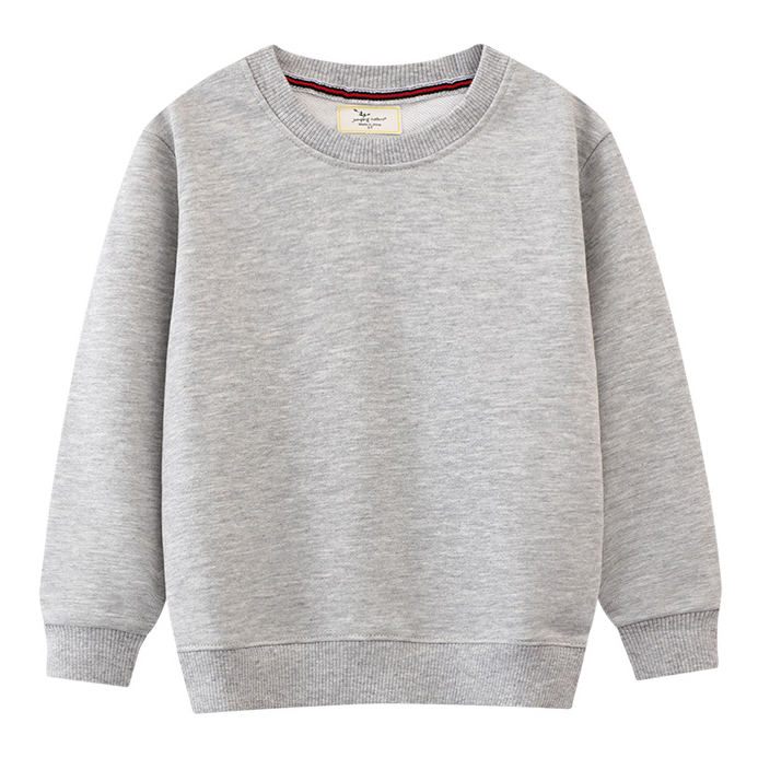 【18M-7Y】Kids Simple Solid Color Cotton Round Neck Long Sleeve Sweatshirt 【18M-7Y】Kids Simple Solid Color Cotton Round Neck Long Sleeve Sweatshirt
