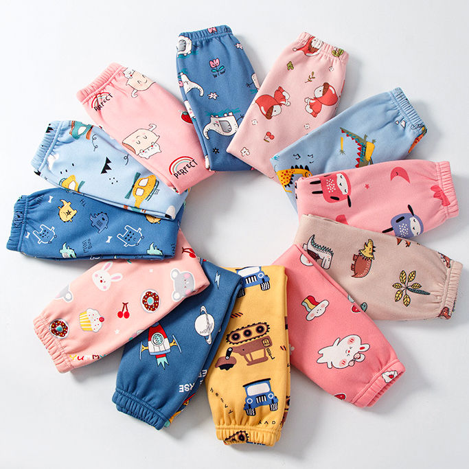 【18M-13Y】Kids Casual Cartoon Print Fleece Pants 【18M-13Y】Kids Casual Cartoon Print Fleece Pants