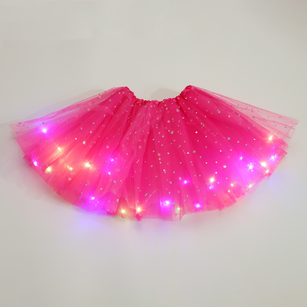 【18M-7Y】Girl LED Glowing Mesh Skirt 【18M-7Y】Girl LED Glowing Mesh Skirt