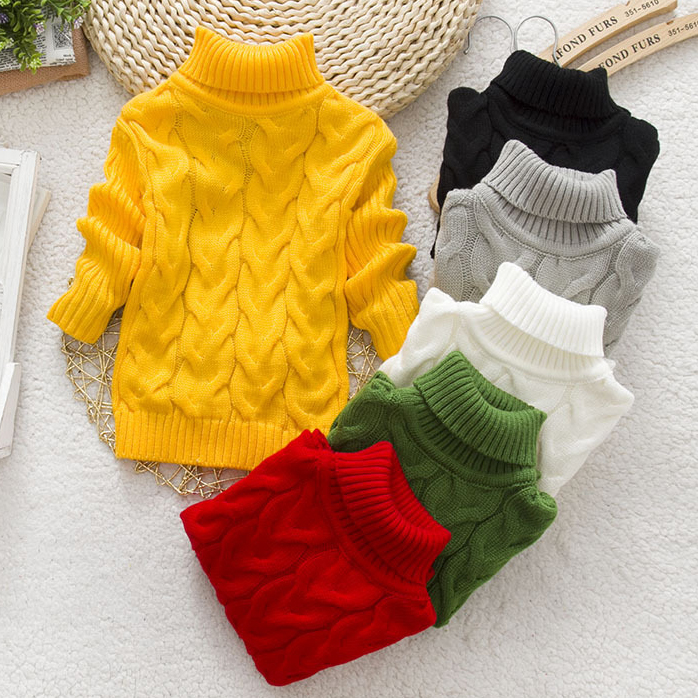 【12M-8Y】Toddler Kids Fashion Solid Color Long Sleeve Funnel Neck Sweater 【12M-8Y】Toddler Kids Fashion Solid Color Long Sleeve Funnel Neck Sweater