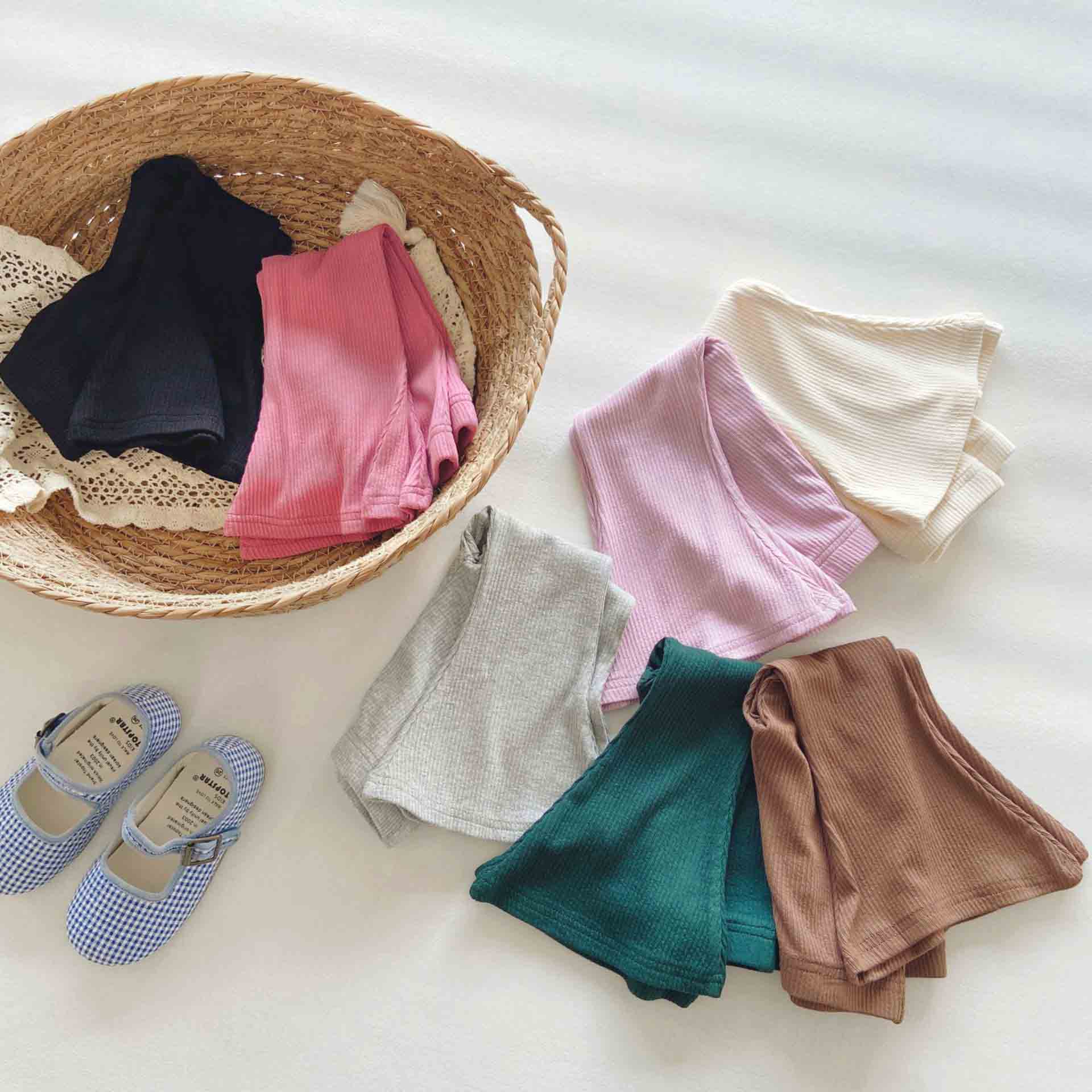 【18M-10Y】Girls Fashionable Solid Color Flared Pants 【18M-10Y】Girls Fashionable Solid Color Flared Pants