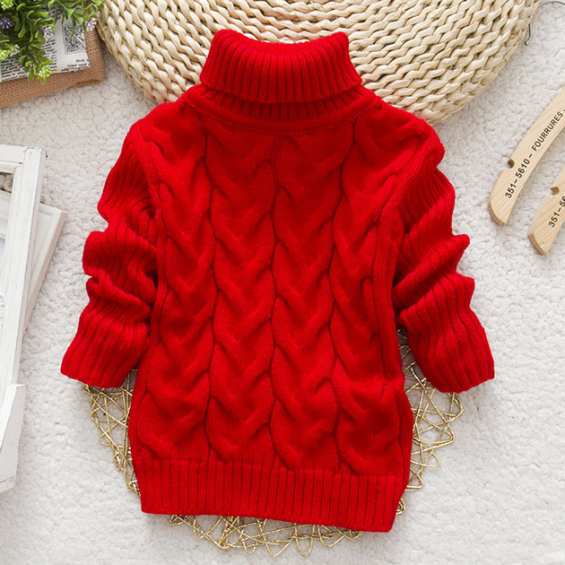 【12M-8Y】Toddler Kids Fashion Solid Color Long Sleeve Funnel Neck Sweater 【12M-8Y】Toddler Kids Fashion Solid Color Long Sleeve Funnel Neck Sweater