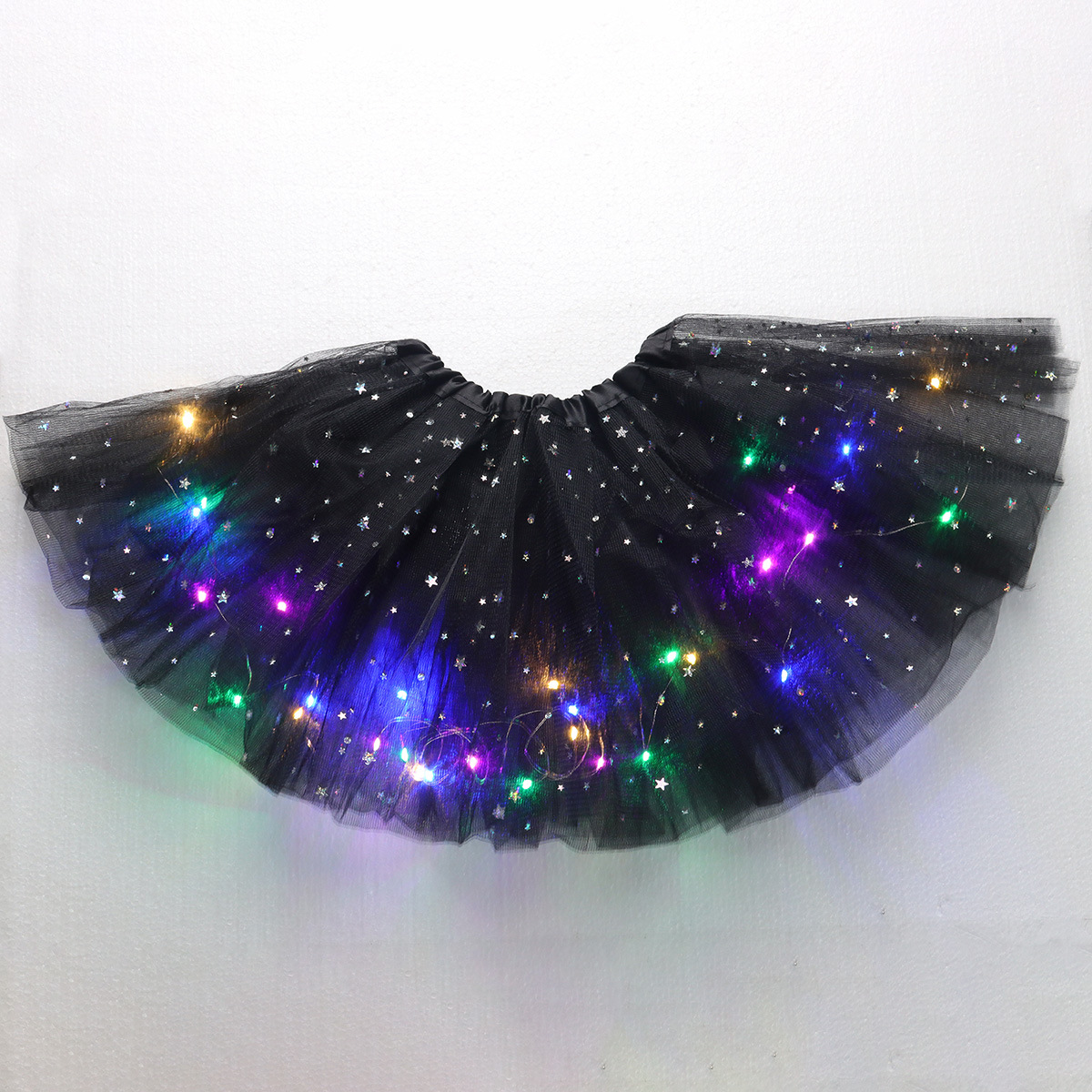 【18M-7Y】Girl LED Glowing Mesh Skirt 【18M-7Y】Girl LED Glowing Mesh Skirt
