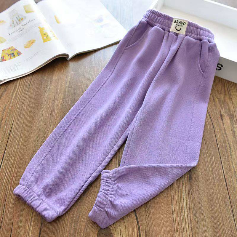 【18M-6Y】Kids Casual Solid Color Sweatpants Comfortable Pants 【18M-6Y】Kids Casual Solid Color Sweatpants Comfortable Pants