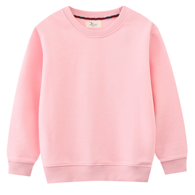 【18M-7Y】Kids Simple Solid Color Cotton Round Neck Long Sleeve Sweatshirt 【18M-7Y】Kids Simple Solid Color Cotton Round Neck Long Sleeve Sweatshirt