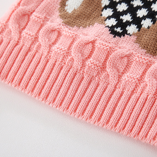 【18M-9Y】Kids Fashion Bear Pattern High Quality Fleece Thickened Funnel Neck Sweater - 9108 【18M-9Y】Kids Fashion Bear Pattern High Quality Fleece Thickened Funnel Neck Sweater - 9108