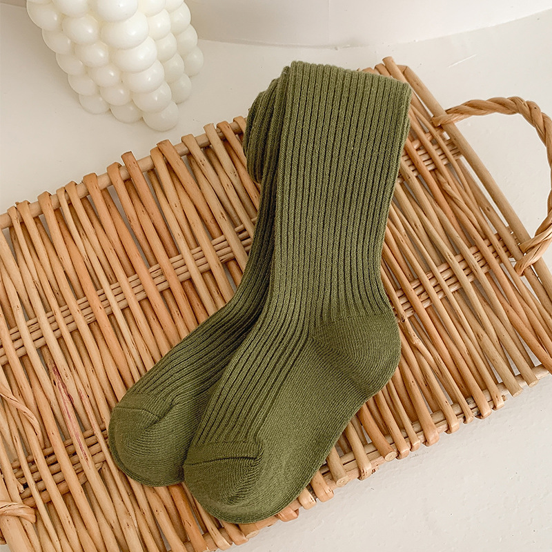 【18M-8Y】Girls Fashionable Solid Color Cotton Comfortable Pantyhose 【18M-8Y】Girls Fashionable Solid Color Cotton Comfortable Pantyhose