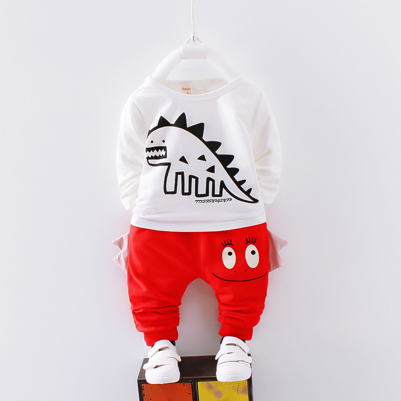 【12M-4Y】3-piece Boys Casual Dinosaur Print T-shirt & Hoodie & Pants Set 【12M-4Y】3-piece Boys Casual Dinosaur Print T-shirt & Hoodie & Pants Set